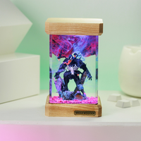 Lampe en époxy personnalisée, lampe en résine époxy, lampe en résine époxy personnalisée, lampe en bois et résine, veilleuse personnalisée, cadeau fait main, Halloween