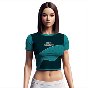 เสื้อครอปท็อปผู้หญิงสำหรับฤดูร้อน ผ้าเนื้อนุ่มใส่สบาย ระบายอากาศได้ดี เหมาะสำหรับใส่ในชีวิตประจำวัน - Product Image 2