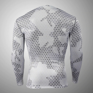 Camiseta de compresión de manga larga personalizada para MMA y BJJ, diseño liso, servicio OEM, tela transpirable de licra/poliéster de secado rápido - Product Image 2