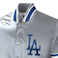 Jaket Varsity Starter Berbahan Kanvas Nilon Anti Angin dengan Nama & Nomor Tim Desain Khusus, Diisi Kapas, Berhuruf