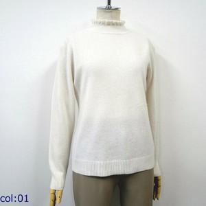 Suéter de Cachemira 100% Premium para Mujer, Cuello Alto con Volantes, Estilo Casual Tejido para Otoño Invierno, al por Mayor - Product Image 2