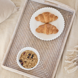 Plateau en rotin rectangulaire tissé à la main-Plateau de service en osier pour petit déjeuner, thé et café du Vietnam - Product Image 6