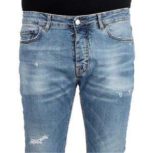Sastrería italiana Etiqueta privada Regular Fit Hombres Jeans Estilo italiano La mejor calidad con parches Parte inferior con puños 98% algodón 2% Ea - Product Image 2
