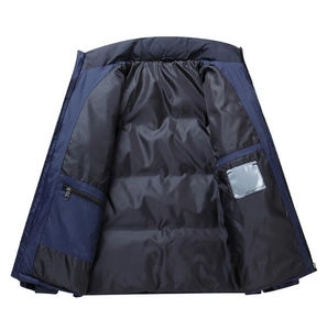 Service OEM, veste matelassée légère pour homme, logo personnalisé, position avant, capuche, coupe-vent, surdimensionnée, meilleure arrivée pour l'hiver - Product Image 3