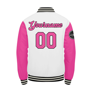 Chaqueta Varsity Personalizada con Estilo para Equipo MCACVJ-60, Cuerpo de Lana, Mangas de Cuero, Cuello Alto, Logotipo Bordado en la Parte Delantera, Transpirable - Product Image 3