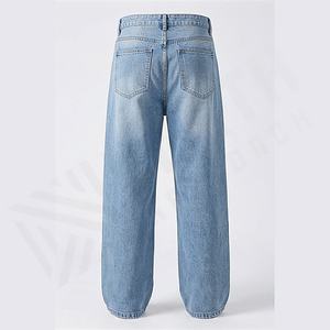 <b>High</b> Quality <b>Men's</b> Denim Pants Casual Loose Fit <b>Jeans</b> Oversize <b>Man</b> <b>High</b> <b>Waisted</b> Straight Stacked Manufacturer Customized Color - Product Image 2