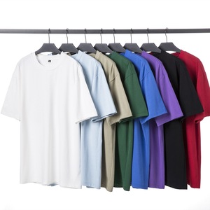 Nouveau 100% coton personnalisé demi-manches col rond T-Shirt Streetwear pour adultes grande taille motif solide impression numérique Streetwear - Product Image 4