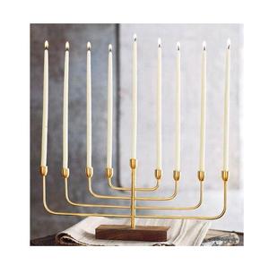 High Polish Quality Aluminium Menorah Candle Holder Candelabra <b>Tree</b> Tabletop & Indoor Home <b>Decor</b> for Christmas Festivals - Product Image 2