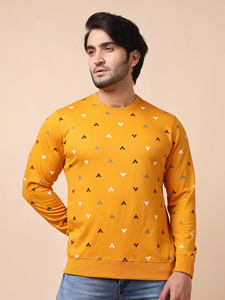 เสื้อสเวตเตอร์ถัก100% มัสตาร์ดแบบมีห่วงแขนยาวผ้าฝ้ายสวมใส่สบายมีสไตล์เหมาะสำหรับใส่ได้ทั้งวันสำหรับฤดูหนาว - Product Image 2