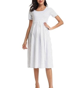 La mayoría de las ventas Vestido de maternidad Madre Ropa de lactancia Vestido embarazada Transpirable Logotipo personalizado Vestidos de mujer - Product Image 4