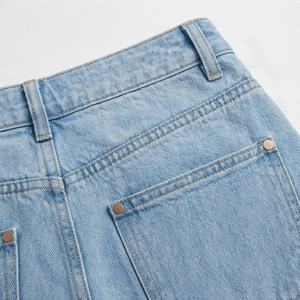 Nouveaux modèles de jeans en denim pour femmes, poches personnalisées avec logo, jeans en coton, vente en gros de jeans en denim pour femmes, pantalons tendance à la mode - Product Image 5