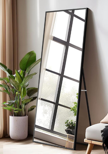 Miroir irrégulier debout de plancher décoratif simple nordique décoratif de luxe de haute qualité avec le bord biseauté - Product Image 2