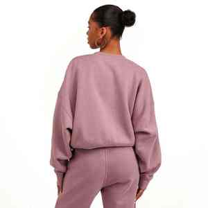 Vente en gros OEM Pantalon à capuche avec fermeture éclair pour femmes Costume de survêtement en coton à la mode Superbe pantalon actif pour femmes - Product Image 3