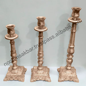 เชิงเทียนอะลูมิเนียมชุบทองเหลืองจากโรงงานโดยตรง ปี 2026 ดีไซน์หรูหราสำหรับตกแต่งโต๊ะในเทศกาลคริสต์มาส - Product Image 6