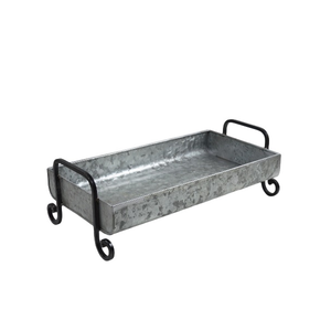 Bandejas de servicio decorativas galvanizadas para exteriores con patas de metal de color a precios bajos, las mejores ofertas en jardín de la India - Product Image 1