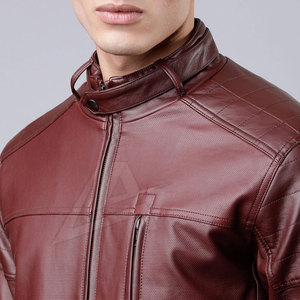 Meilleures ventes Veste en cuir respirante pour homme sur mesure avec manches longues et col montant Tissu en toile Style High Street - Product Image 6