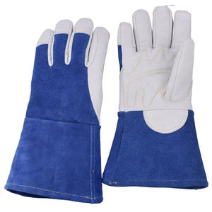 Gants de soudure de sécurité en cuir de vachette pleine fleur à manches longues, haute qualité, personnalisés, résistants à la chaleur et aux coupures, pour la protection des mains - Product Image 4