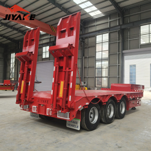 Semi-<span class=keywords><strong>remorque</strong></span> à plateau surbaissé pliable à col de cygne de haute qualité, 3 <span class=keywords><strong>essieux</strong></span>, 60 tonnes, <span class=keywords><strong>remorque</strong></span> surbaissée d'occasion - Product Image 5