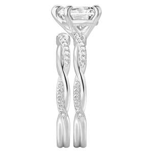 Heart <b>Shape</b> <b>Twisted</b> Bridal Set Ring For Women - Product Image 1