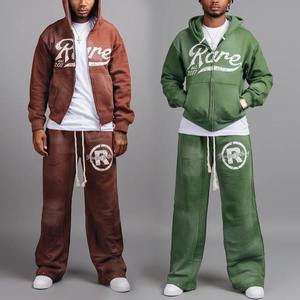 Custom Tracksuit Logo <b>Black</b> Crop Top Flared Sweatsuit Acid Wash Acid Wash Sweat Suit Sweatpants and <b>Hoodie</b> Sets - Product Image 6