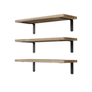 ชั้นวางของลอยน้ำทำจากไม้ธรรมชาติแบบชนบทสำหรับตกแต่งบ้านทำจากโลหะ - Product Image 3