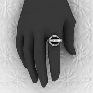 Top qualité 925 argent Sterling massif 3mm rond Semi montage blanc réglage tourbillon anneau lait maternel souvenir résine céramique bijoux - Product Image 6