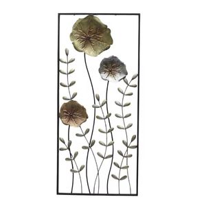 Décoration intérieure classique moderne Feuille de lotus en fer antique Art mural Nouveau design avec base en plomb pour la saison quotidienne - Product Image 1