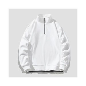 Sudaderas Personalizadas OEM de Alta Calidad para Hombre, Sudaderas Lisas de Algodón Mezclado, Sudadera con Cierre de Cremallera de Cuarto, Sudadera con Cuello de Cremallera para Hombre - Product Image 1