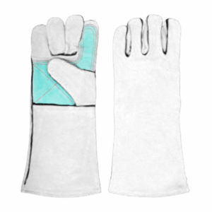 Guantes de soldadura de cuero dividido de cuero de vaca de mejor rendimiento Guantes de construcción de protección de manos de seguridad industrial para soldador - Product Image 6