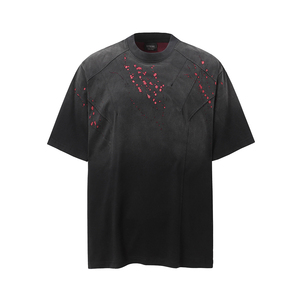 เสื้อยืดผ้าฝ้ายถักลายตัวละครสไตล์สตรีทแวร์สำหรับผู้ชาย ดีไซน์ใหม่ประจำฤดูร้อนปี 2025 ผลิตตามสั่ง เป็นมิตรกับสิ่งแวดล้อม ระบายอากาศได้ดี สไตล์ฮิปฮอป - Product Image 1