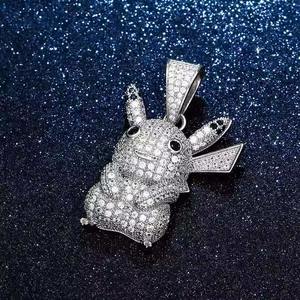 จี้ Pikachu เครื่องประดับฮิปฮอปจี้การ์ตูนที่มีชื่อเสียงจี้เพชรเพทายจี้เย็นสีเหลืองทองชุบของขวัญสำหรับเขา - Product Image 5