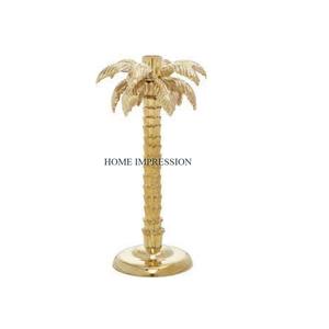 Latest New Arrival Fancy Designing Candle Holders Gold Polished Metal <b>Brass</b> Palm Tree Shape Lightening <b>Candlestick</b> Holders - Product Image 1