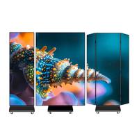 Affichages LED pliables à trois volets pour intérieur, double face, avec contrôle WiFi, personnalisation professionnelle, 1280*1920 mm, P2.5