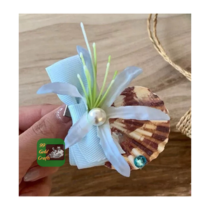 FASHION SEASHELL HAIR CLIP CON BASE DE METAL ACCESORIO PARA EL PELO INSPIRADO EN LA PLAYA PARA VACACIONES DE VERANO O ROPA CASUAL - Product Image 5