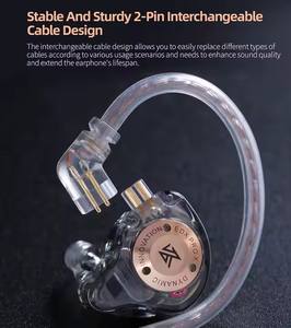 KZ EDX专业X监听耳机有线3.5毫米KZ EDX专业X 1DD耳机HIFI低音IEM音乐和游戏耳机 - Product Image 4