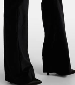 Pantalon de survêtement évasé élégant pour femme, en dentelle, coupe ample, tenue de yoga haut de gamme ODM, écologique, séchage rapide, respirant, 100 % coton - Product Image 4