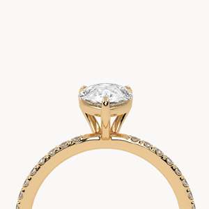 Bague de fiançailles Rome Pav, diamant de 0,50 carat, taille 50 - Product Image 3