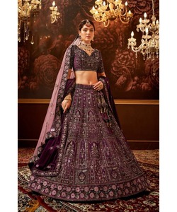 Bridal Wedding Pakistani LehengaCholi for Women Custom Color Ball Gown Heavy Embroidery <b>Sequined</b> Chiffon <b>Fabric</b> Plus Size - Product Image 1