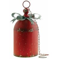 Trio de cloches en métal galvanisé avec corde rustique pour la décoration de la maison de style campagnard et l'accentuation industrielle argentée