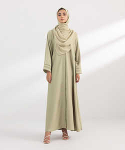 Vêtements islamiques de printemps de haute qualité Abaya musulmane à séchage rapide légère et respirante pour femmes Service OEM Fabricant professionnel - Product Image 1