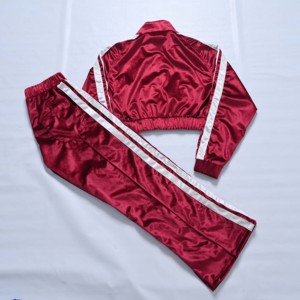 Ensemble de survêtement streetwear tendance pour femme, 100 % coton, tricoté, coupe oversize, deux pièces, style sportif décontracté - Product Image 3