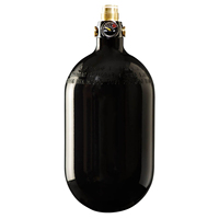 Bouteille HPA 62ci en aluminium et fibre de carbone, réglable, haute pression 3000psi, rechargeable, double disque de sécurité, pour paintball et armes à air comprimé PCP