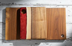 Tabla de Cortar de Resina y Madera Maciza de Primera Calidad para Uso en la Cocina |   Tabla de cortar natural hecha a mano, apta para lavavajillas, de forma rectangular para - Product Image 4