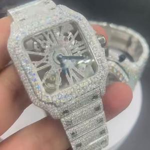Reloj de Lujo Hip Hop con Incrustaciones de Diamantes, Automático, Hecho a Mano para Hombre, con Moissanita VVS1, Disponible al Mejor Precio de Fábrica al por Mayor - Product Image 3