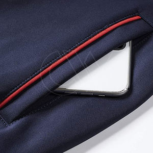 Ensembles de survêtements pantalons de survêtement respirants entièrement personnalisés en gros pas cher survêtement à fermeture éclair pour hommes - Product Image 3