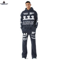 Nuevo Conjunto Deportivo de Hombre Estilo Hip Hop, Sudadera con Capucha y Pantalones de Felpa con Estampado 3D de Salpicaduras de Tinta, Venta al Por Mayor