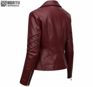 Chaquetas de cuero Abrigos de mujer Chaquetas de cuero sólidas para mujer Ropa de calle de moda Chaqueta de cuero personalizada para mujer - Product Image 2