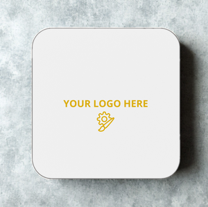 Posavasos Cuadrado de Cuero Italiano Regenerado con Base Blanca, Logotipo Personalizado, Impresión Digital, Impresión de Marca, Operaciones de Okinawa - Product Image 1