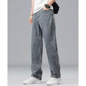 New Street wear Style Quick Dry Men Casual Jeans Custom Design 2025 Newest Design Slim Fit Straight Men Casual Jeans For Sale - Product Image 1
