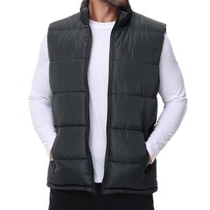Chaleco Personalizado para Hombre, Abrigado y Cómodo para Invierno, Sin Mangas, con Logotipo en la Parte Delantera de Lona, Cuello Alto, Talla Grande - Product Image 4